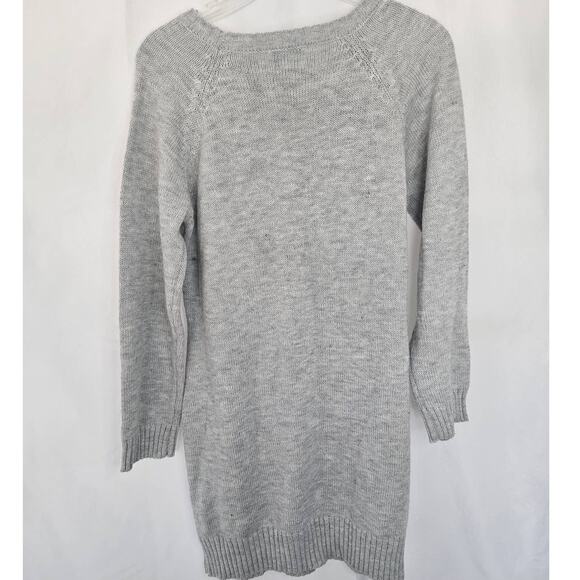 🆓 FREE Jun & Ivy | Francesca's Heather Gray Cable Knit Sweater Dress Medium NWT - Picture 2 of 6
